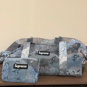 Supreme duffle bag and utility pouch